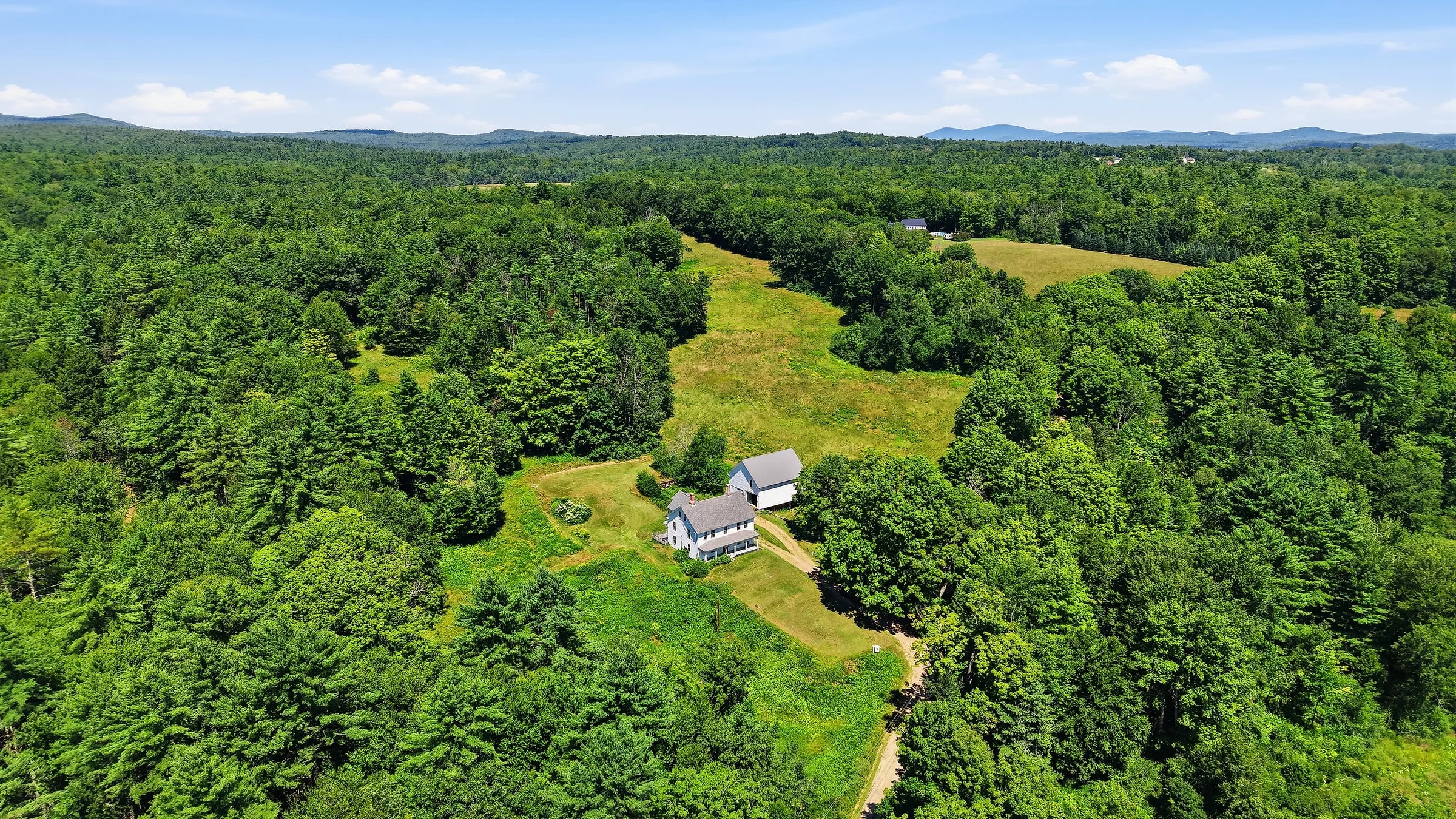 Real estate photography of a land listing in Canterbury, NH